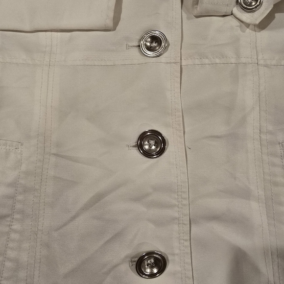 Giacca AGallery Co Lightweight Pleated Lined Jacket With Pockets Size S White. - Picture 15 of 15